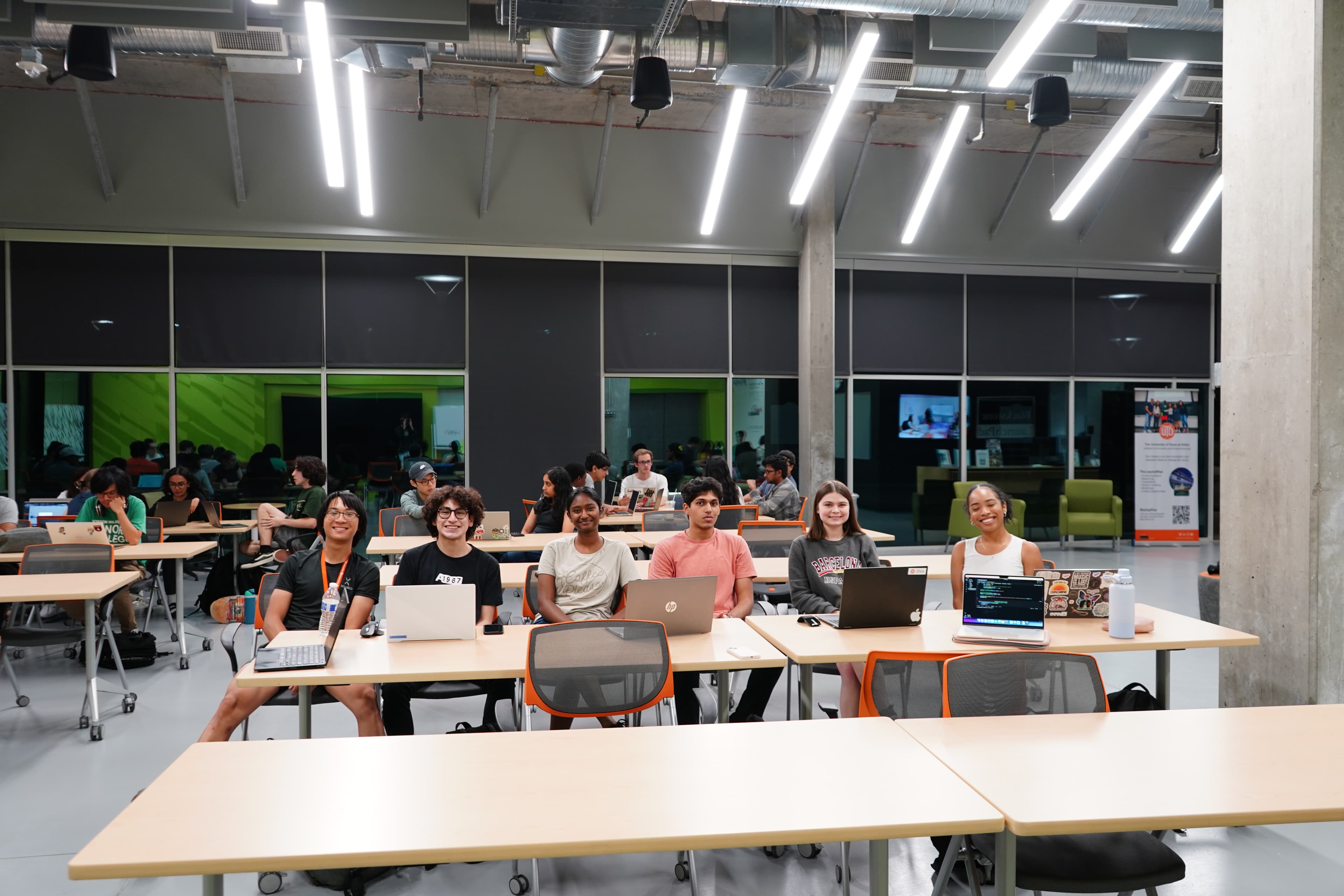 Team Auditory Unveil during a Fall 2023 build night.